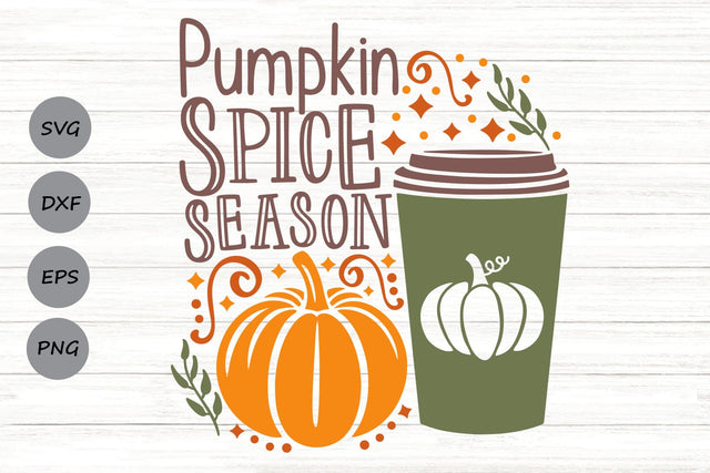 Pumpkin Spice Season| Fall Latte SVG Cutting Files. SVG CosmosFineArt 
