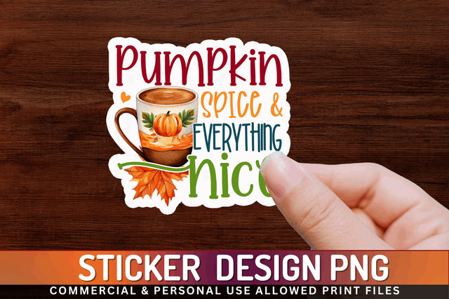 Pumpkin spice & Sticker Design Sublimation Regulrcrative 