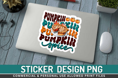 Pumpkin spice Stickers Design Sublimation Regulrcrative 