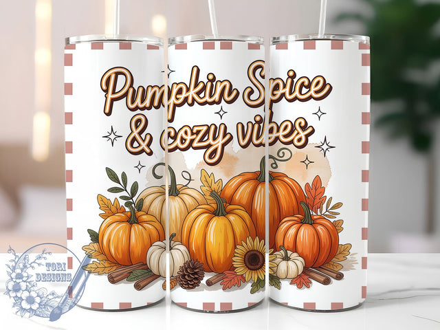 Pumpkin Spice Sweater Weather Tumbler, Autumn Cozy Cup Wrap, 20Oz Sublimation, Fall Coffee Drinkware, Sweater Weather Mug, Cozy Pumpkin Wrap, Warm Autumn Cup Print Sublimation ToriDesigns 
