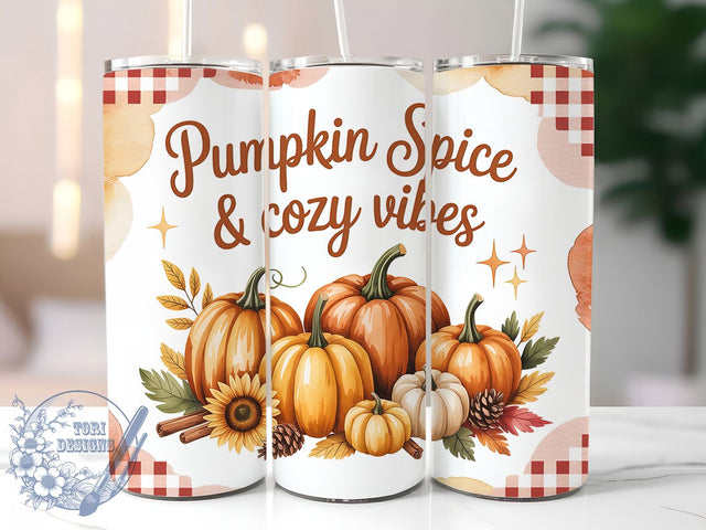 Pumpkin Spice Sweater Weather Tumbler, Autumn Cozy Cup Wrap, 20Oz Sublimation, Fall Coffee Drinkware, Sweater Weather Mug, Cozy Pumpkin Wrap, Warm Autumn Cup Print Sublimation ToriDesigns 