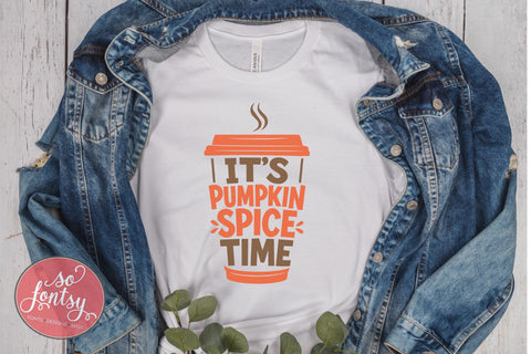 Pumpkin Spice Time SVG Cut File for Cricut & Silhouette | Fall Autumn SVG So Fontsy VIP Design Shop 