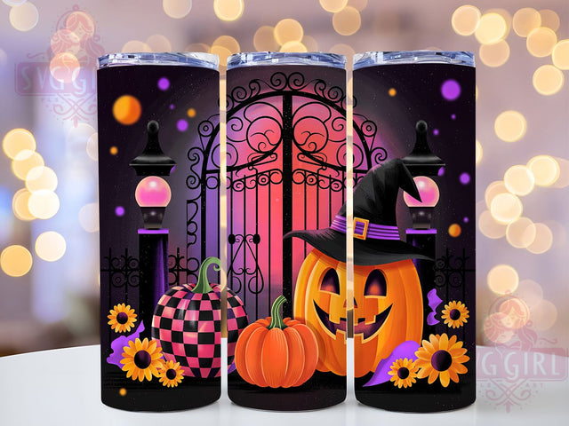 Pumpkin Spooky Fall Tumbler Wrap, Pumpkin Tumbler Png, 20oz Skinny Tumbler, Spooky Season Png, Sublimation Design, Tumbler Wrap Download, Fall Tumbler Wrap Sublimation SvggirlplusArt 