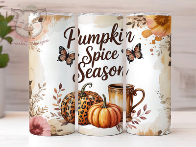 Pumpkin Spooky Season Halloween Tumbler, Halloween Cup Wrap, 20Oz Sublimation Design, Creepy Cute Coffee Mug, Rustic Autumn Drinkware, Trick Or Treat Gift, Haunted House Tumbler Sublimation Lara' s Designs 
