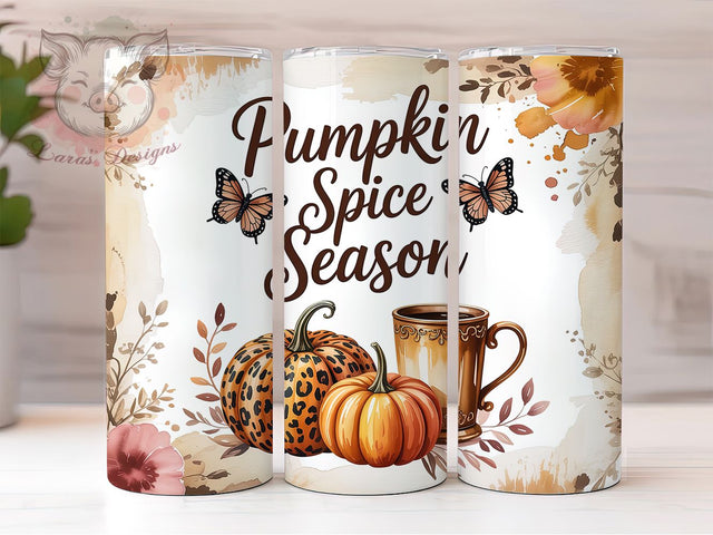 Pumpkin Spooky Season Halloween Tumbler, Halloween Cup Wrap, 20Oz Sublimation Design, Creepy Cute Coffee Mug, Rustic Autumn Drinkware, Trick Or Treat Gift, Haunted House Tumbler Sublimation Lara' s Designs 