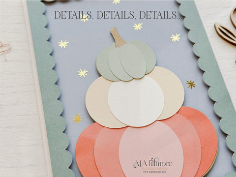 Pumpkin Stack Layered Card SVG Aja Nicole Designs 
