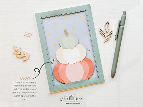 Pumpkin Stack Layered Card SVG Aja Nicole Designs 