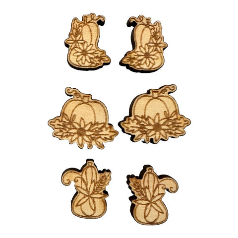 Pumpkin Stud Earring Bundle Laser SVG File SVG Crafting With Brenna 