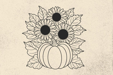 Pumpkin Svg Files, Pumpkin Svg Bundle, Fall Svg, Pumpkin Fall Svg, Flower Pumpkin Svg, Sunflower SVG DesignDestine 