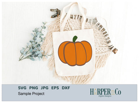 Pumpkin SVG PNG Cut EPS File SVG HarperNCo 