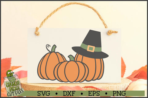 Pumpkin Trio with Pilgrim Hat Thanksgiving SVG SVG Crunchy Pickle 
