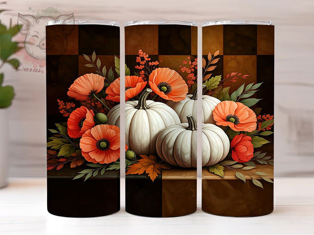 Pumpkin Tumbler, Fall Decor, Country Style, 20oz Tumbler Wrap, PNG Sublimation, Autumn Vibes, Harvest Gifts Sublimation Lara' s Designs 