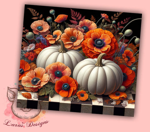 Pumpkin Tumbler, Fall Decor, Country Style, 20oz Tumbler Wrap, PNG Sublimation, Autumn Vibes, Harvest Gifts Sublimation Lara' s Designs 