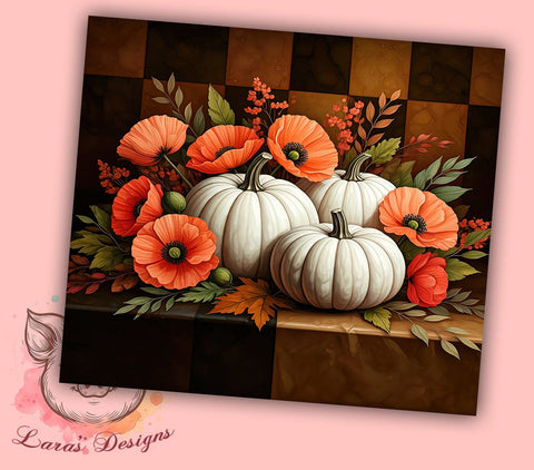 Pumpkin Tumbler, Fall Decor, Country Style, 20oz Tumbler Wrap, PNG Sublimation, Autumn Vibes, Harvest Gifts Sublimation Lara' s Designs 