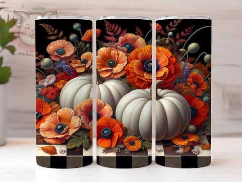 Pumpkin Tumbler, Fall Decor, Country Style, 20oz Tumbler Wrap, PNG Sublimation, Autumn Vibes, Harvest Gifts Sublimation Lara' s Designs 