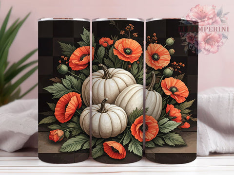 Pumpkin Tumbler Wrap, Fall Country Design, Autumn Sublimation PNG, 20oz Tumbler Wrap, Rustic Fall Art, Seasonal Drinkware, Harvest Tumbler Design Sublimation Li Zamperini 