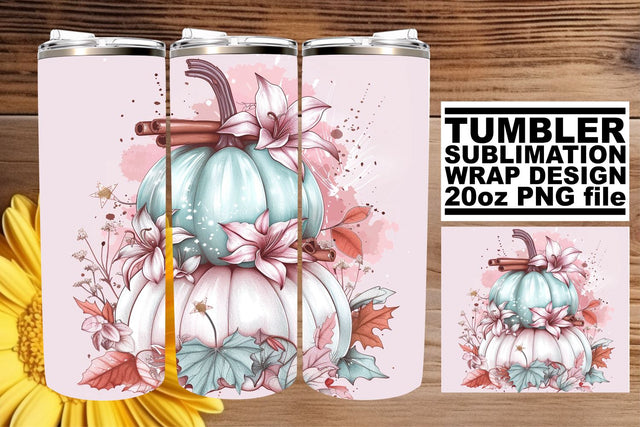 Pumpkin Tumbler Wrap Sublimation Fall Design Sublimation afrosvg 