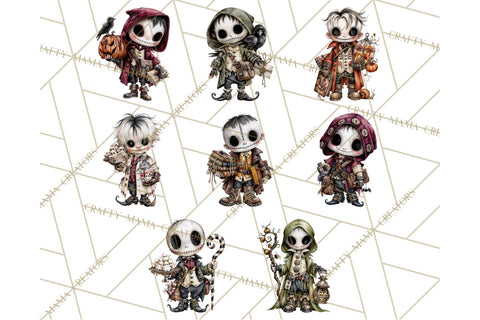 Pumpkin Village Residents PNG Halloween Clipart Sublimation Crafty Mama Studios 