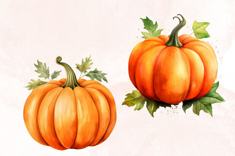 Pumpkin Watercolor Clipart Sublimation Bundle Sublimation Designangry 