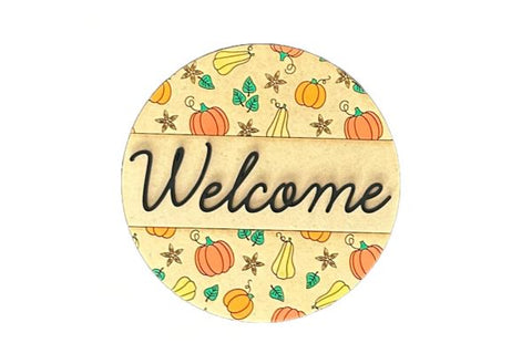 Pumpkin Welcome Sign Laser SVG SVG Crafting With Brenna 