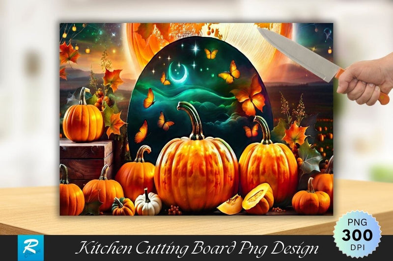 Pumpkins Cutting Board PNG Design Sublimation Regulrcrative 