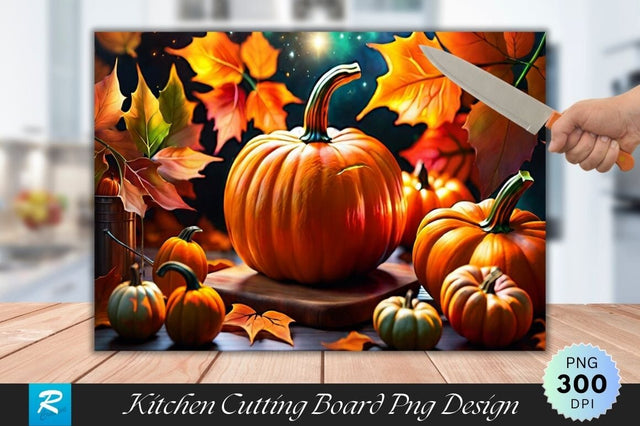 Pumpkins Cutting Board PNG Design Sublimation Regulrcrative 