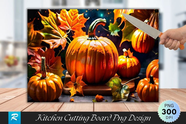 Pumpkins Cutting Board PNG Design Sublimation Regulrcrative 