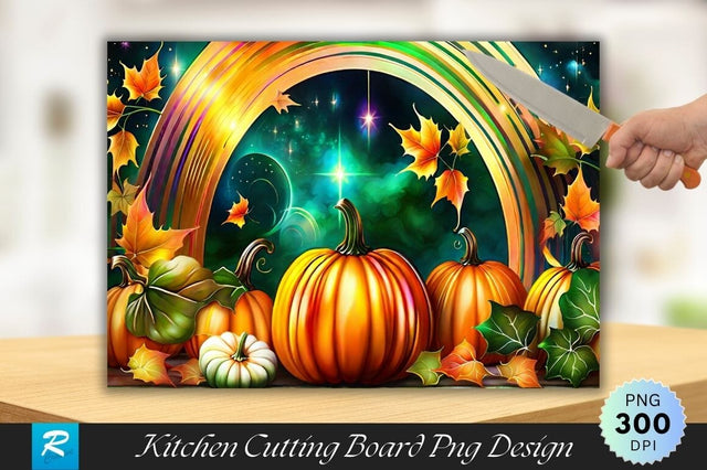 Pumpkins Cutting Board PNG Design Sublimation Regulrcrative 