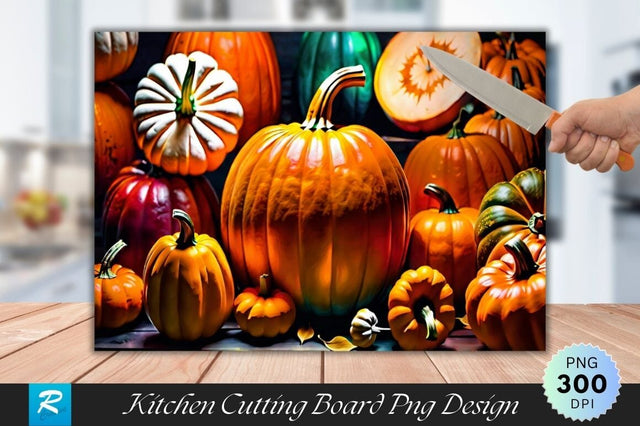 Pumpkins Cutting Board PNG Design Sublimation Regulrcrative 