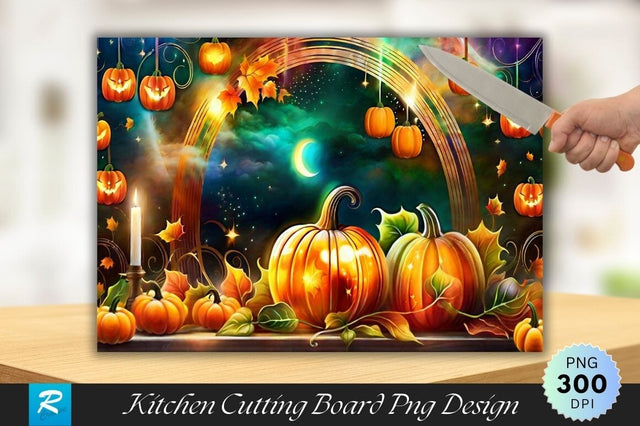 Pumpkins Cutting Board PNG Design Sublimation Regulrcrative 
