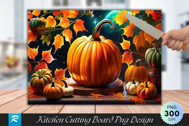 Pumpkins Cutting Board PNG Design Sublimation Regulrcrative 