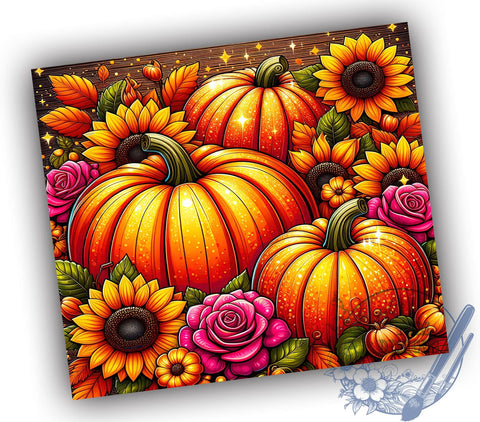 Pumpkins Fall, 20oz Tumbler, Autumn Sublimation, Fall Decor, Seasonal Drinkware, Harvest Designs, Thanksgiving Tumblers, Fall Vibes Sublimation ToriDesigns 