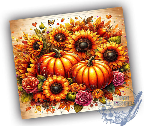 Pumpkins Fall, 20oz Tumbler, Autumn Sublimation, Fall Decor, Seasonal Drinkware, Harvest Designs, Thanksgiving Tumblers, Fall Vibes Sublimation ToriDesigns 