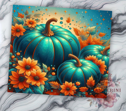 Pumpkins Fall 20oz Tumbler Wrap PNG, Pumpkin Tumbler Png, Straight & Tapered Tumbler Wrap, Instant Digital Download Sublimation Li Zamperini 