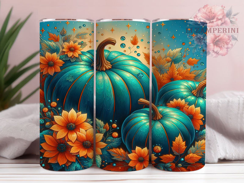 Pumpkins Fall 20oz Tumbler Wrap PNG, Pumpkin Tumbler Png, Straight & Tapered Tumbler Wrap, Instant Digital Download Sublimation Li Zamperini 