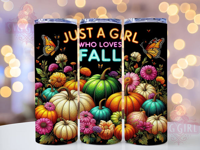 Pumpkins Fall 20oz Tumbler Wrap Sublimation Design, Straight Tapered Tumbler Wrap, Floral Fall Tumbler Png, Instant Digital Download Sublimation SvggirlplusArt 