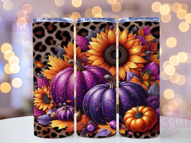 Pumpkins Fall 20oz Tumbler Wrap Sublimation Design, Straight Tapered Tumbler Wrap, Floral Fall Tumbler Png, Instant Digital Download Sublimation SvggirlplusArt 