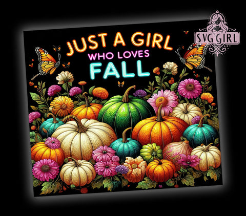 Pumpkins Fall 20oz Tumbler Wrap Sublimation Design, Straight Tapered Tumbler Wrap, Floral Fall Tumbler Png, Instant Digital Download Sublimation SvggirlplusArt 