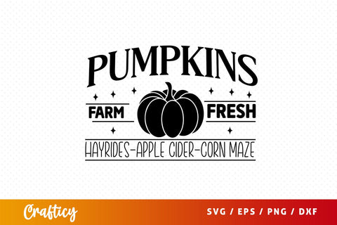 Pumpkins farm fresh hayrides apple cider corn maze svg Design SVG Designangry 