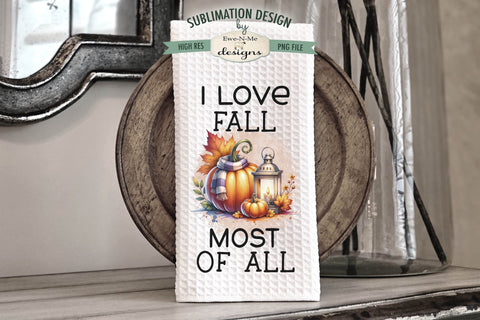 Pumpkins & Lanterns | Fall Kitchen Towel Sublimation Designs Sublimation Ewe-N-Me Designs 