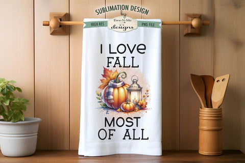 Pumpkins & Lanterns | Fall Kitchen Towel Sublimation Designs Sublimation Ewe-N-Me Designs 