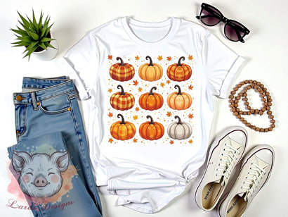 Pumpkins Orange Plaid Png, Fall Autumn Png, Fall Pumpkin Png, Hello Fall Png, Fall Vibes Png, Sublimation Designs, Digital Download Sublimation Lara' s Designs 