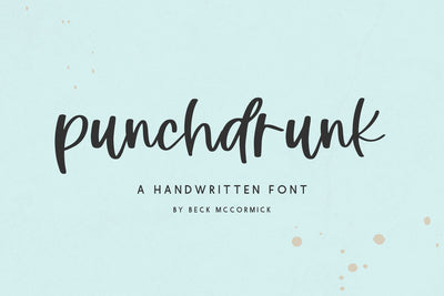 Punchdrunk Script Font Beck McCormick 