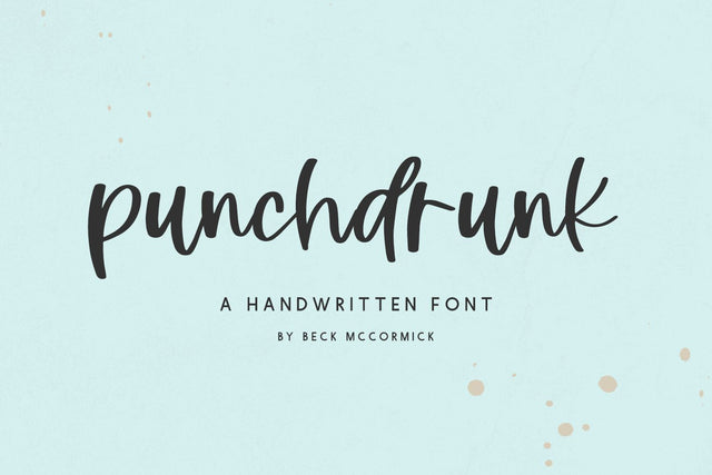 Punchdrunk Script Font Beck McCormick 