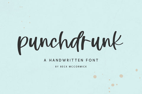 Punchdrunk Script Font Beck McCormick 