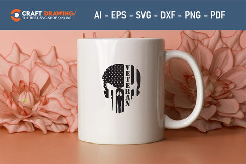 Punisher American Flag Veteran Svg Png Svg, Military Svg, Patriotic Svg, Veteran Png, Soldier Svg, Army Svg, Veterans Day Svg - Printable, Cricut & Silhouette Files SVG Debashish Barman 