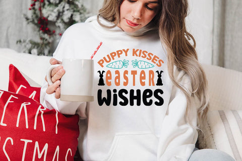 Puppy kisses easter wishes SVG Angelina750 