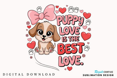 Puppy love is the best love Sublimation Design Sublimation Regulrcrative 
