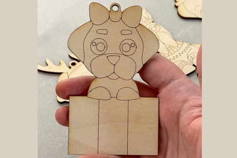 Puppy Ornaments Laser SVG File SVG Crafting With Brenna 