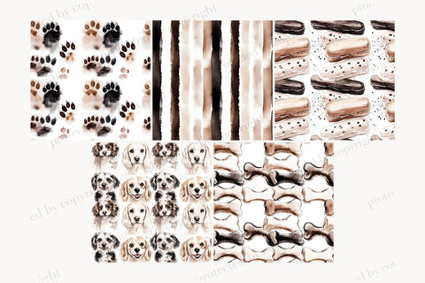 Puppy Paw Print Seamless Pattern | Dog Lover Digital Paper Digital Pattern GlamArtZhanna 